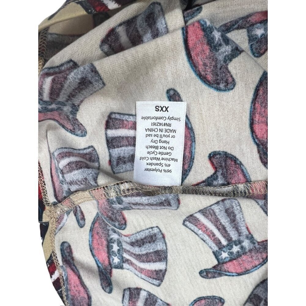 LulaRoe Julia Women's Patriotic A Line Dress - Picture 6 of 6